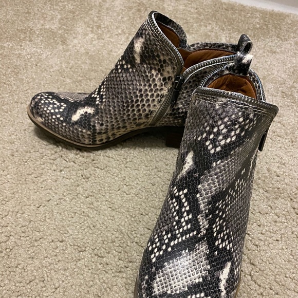 Lucky Brand Snake Skin Booties - Picture 2 of 5
